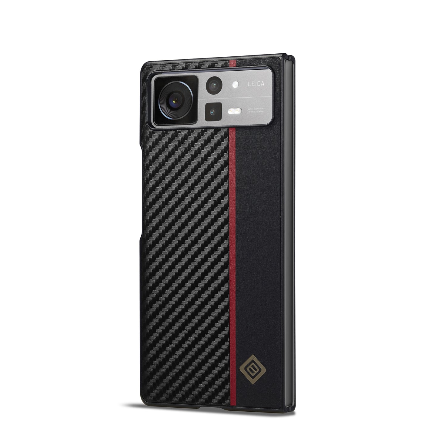 For Xiaomi Mi Mix Fold 2 LC.IMEEKE 3 in 1 Carbon Fiber Texture Shockproof Phone Case(Black)
