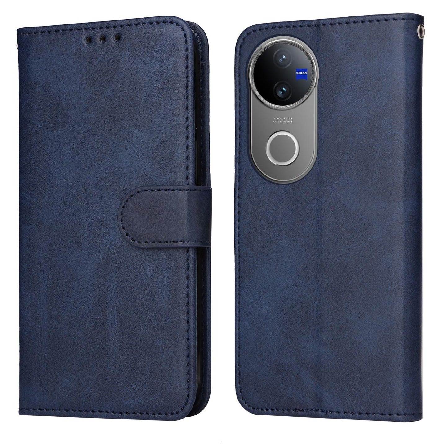For vivo V50 Classic Calf Texture Flip Leather Phone Case(Blue)