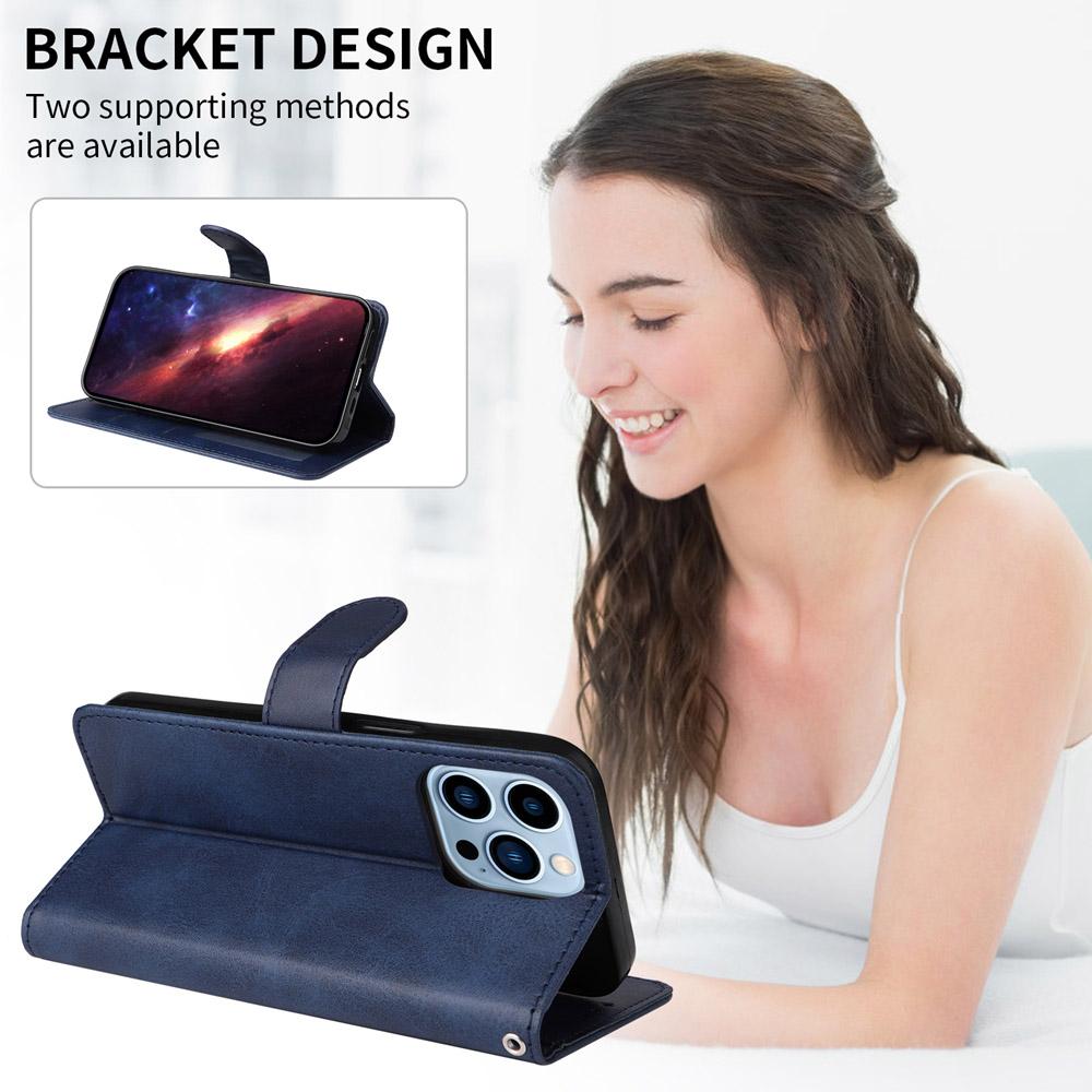 For vivo V50 Classic Calf Texture Flip Leather Phone Case(Blue)