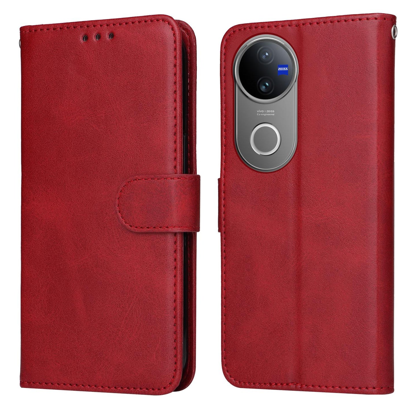 For vivo V50 Classic Calf Texture Flip Leather Phone Case(Red)