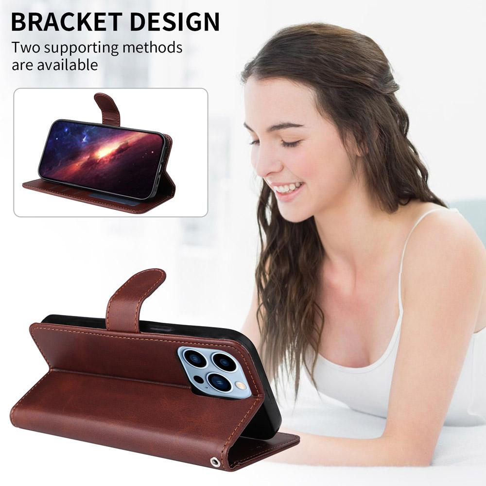 For vivo V50 Classic Calf Texture Flip Leather Phone Case(Brown)