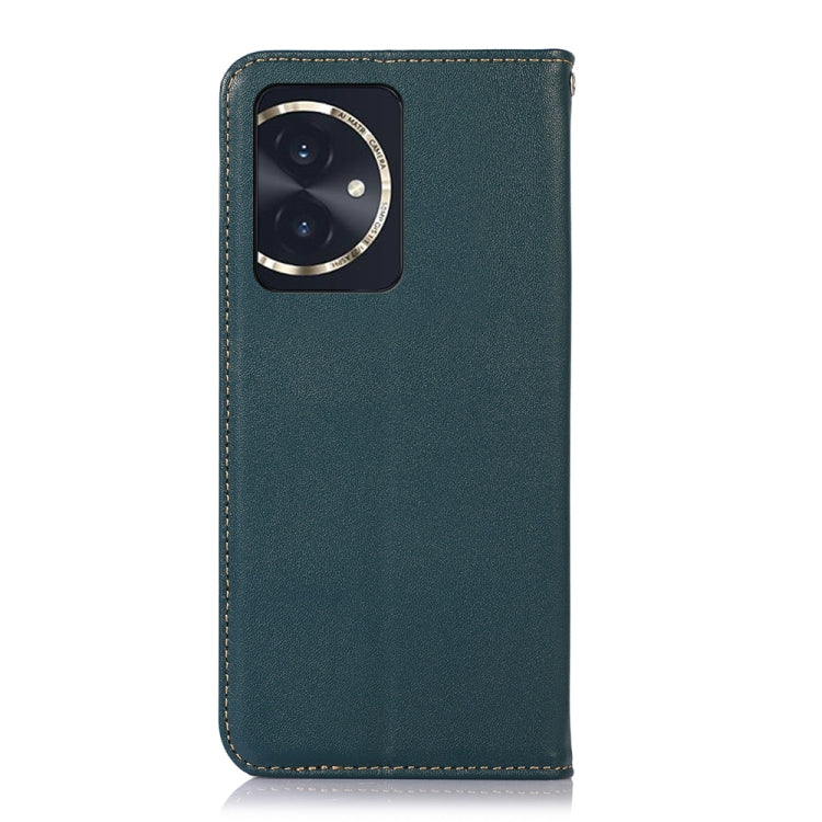 For Honor 100 KHAZNEH Nappa Top Layer Cowhide Leather Phone Case(Green)
