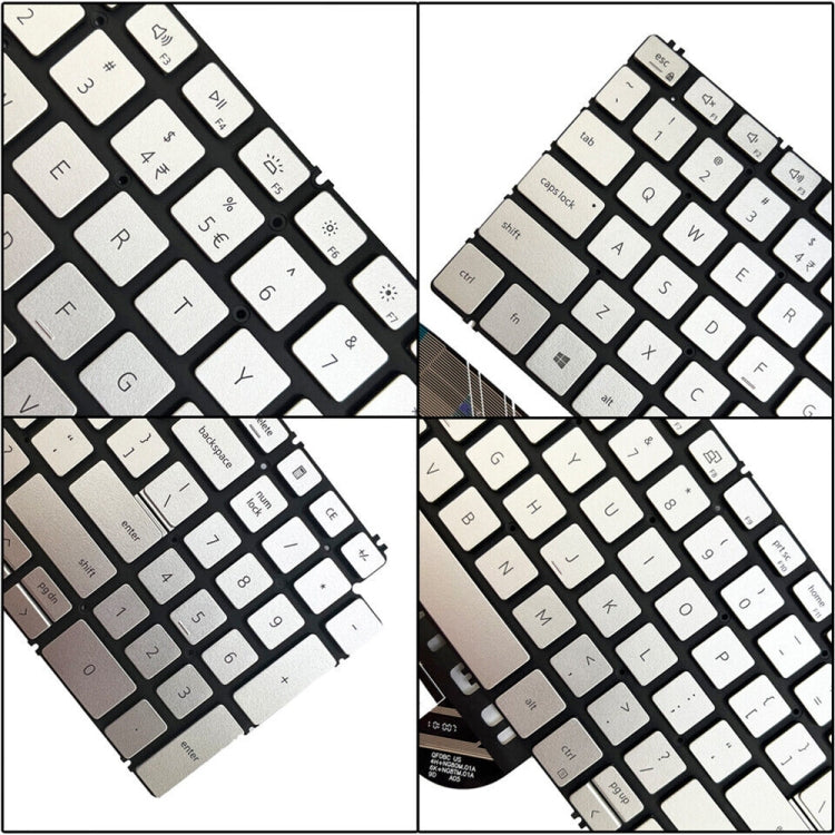 For Dell Inspiron 15 7590 / 7791 / 5584 US Version Backlight Laptop Keyboard(Silver)