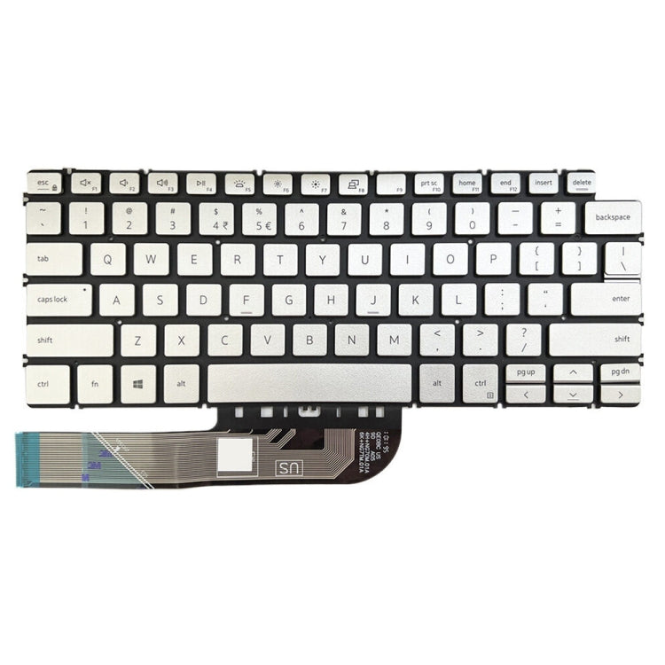 For Dell Inspiron 7490 / Vostro 5390 US Version Backlight Laptop Keyboard(Silver)