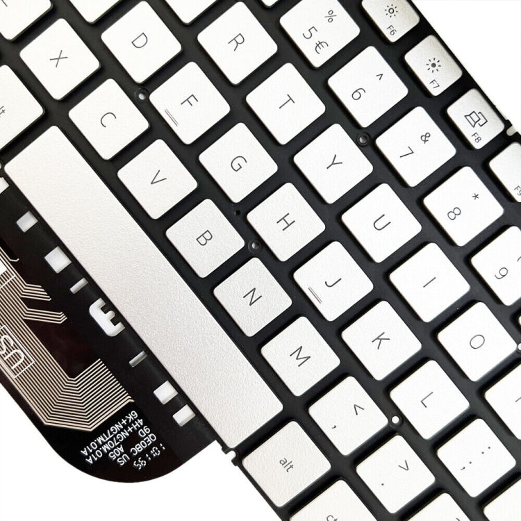 For Dell Inspiron 7490 / Vostro 5390 US Version Backlight Laptop Keyboard(Silver)
