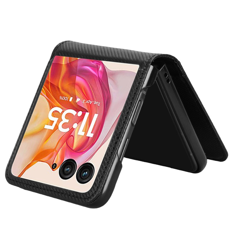 For Motorola Moto Razr 50 Ultra Card Slot PU Leather PC Phone Case(Black)