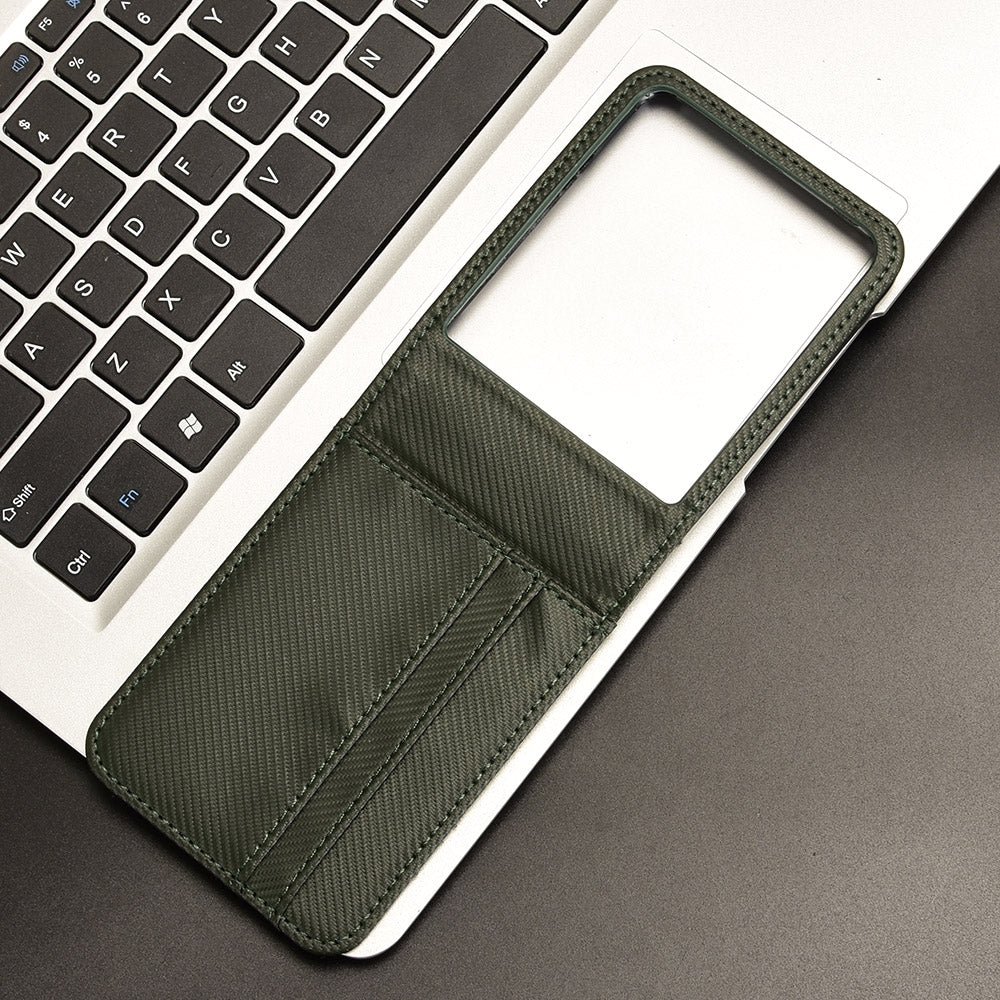 For Motorola Moto Razr 50 Ultra Card Slot PU Leather PC Phone Case(Green)