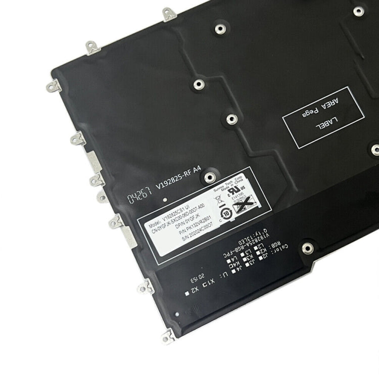 For Dell Alienware M15 / R3 / R4 US Version RGB Backlight Laptop Keyboard(YGFJK PK132VR2B01)