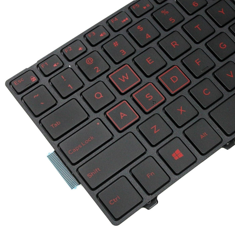 Backlight Laptop Keyboard For Dell 15-9550 / 15-3000 / 15-5542(Red Word)