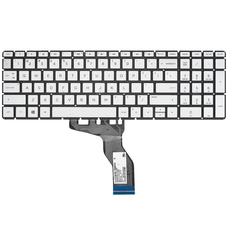 For HP 15m-DR / 15m-DS US Version Laptop Backlight Keyboard(Silver)