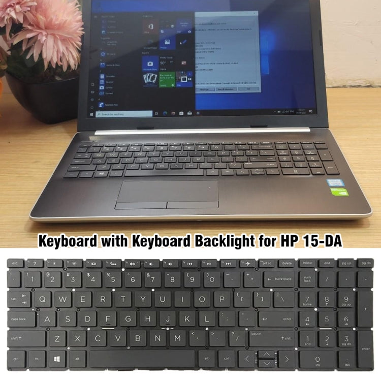 For HP 15-DA / 15-DB US Version Laptop Backlight Keyboard