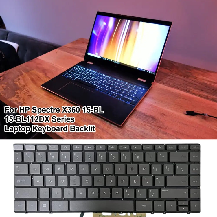 For HP Spectre X360 15-BL US Version Laptop Backlight Keyboard