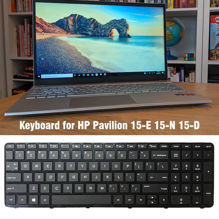 For HP 15-E / 15-N / 15-D Laptop Keyboard with Frame