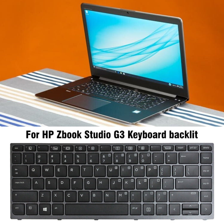 For HP Zbook Studio G3 Grey Frame US Version Laptop Backlight Keyboard