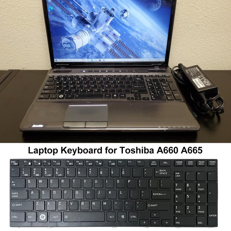 For TOSHIBA A660 / A665 Laptop Keyboard with Frame