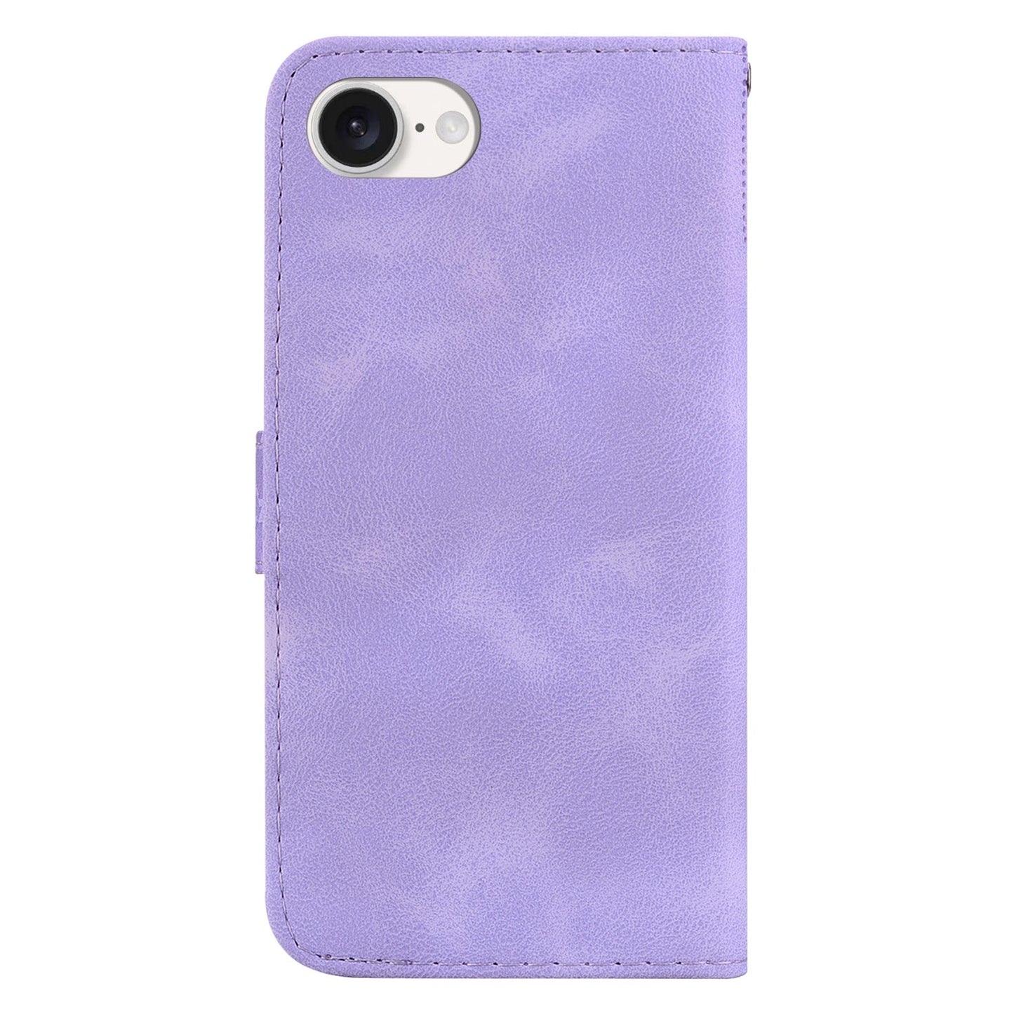 For iPhone 16e Seven-shaped Embossed Leather Phone Case(Purple)