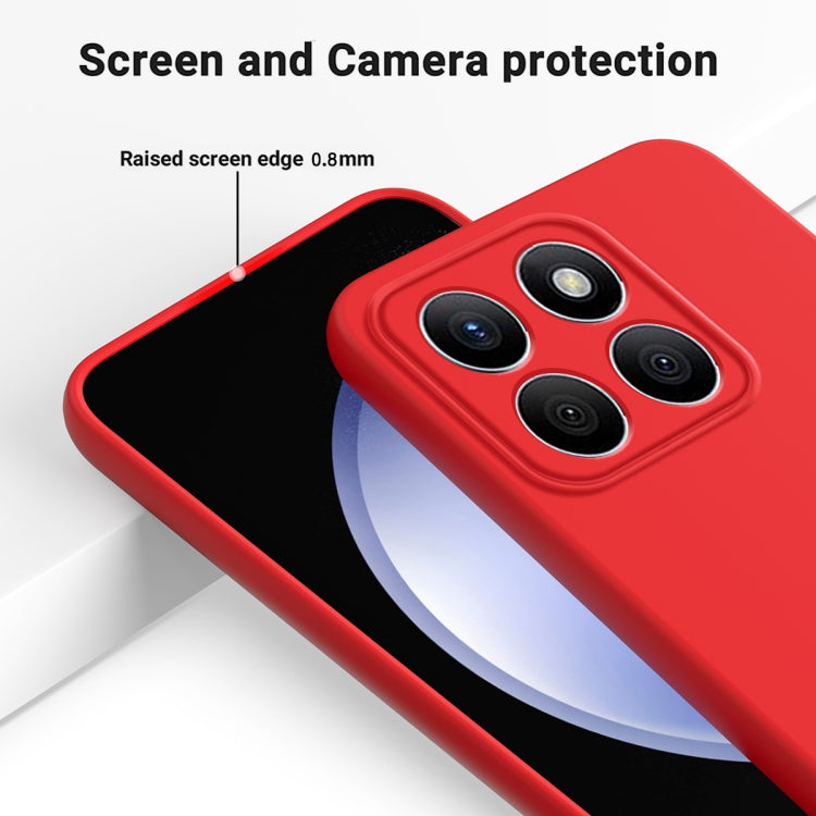 For Honor X8b Pure Color Liquid Silicone Shockproof Phone Case(Red)