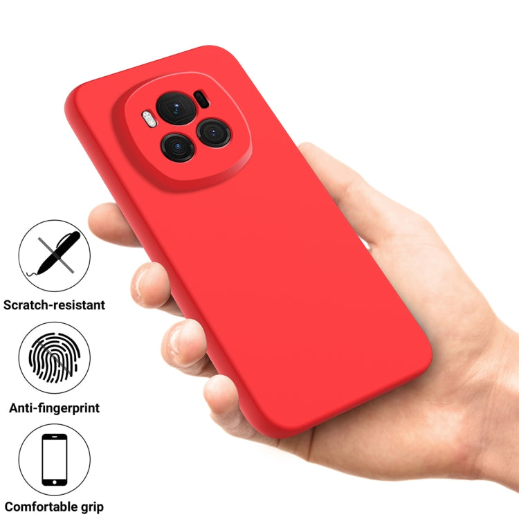 For Honor Magic6 Pure Color Liquid Silicone Shockproof Phone Case(Red)