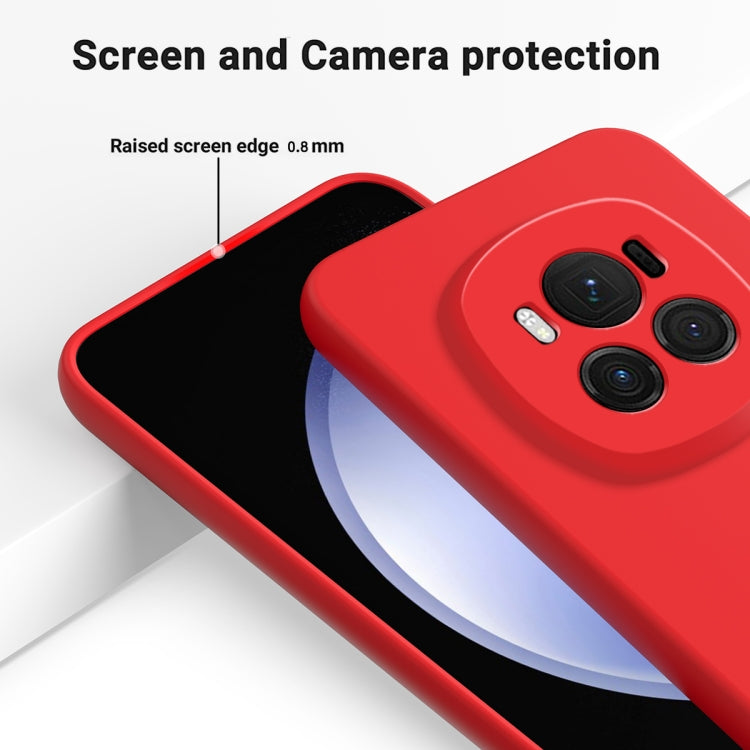 For Honor Magic6 Pure Color Liquid Silicone Shockproof Phone Case(Red)