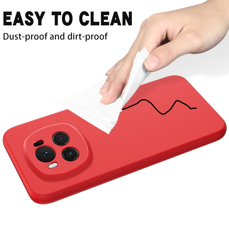 For Honor Magic6 Pure Color Liquid Silicone Shockproof Phone Case(Red)