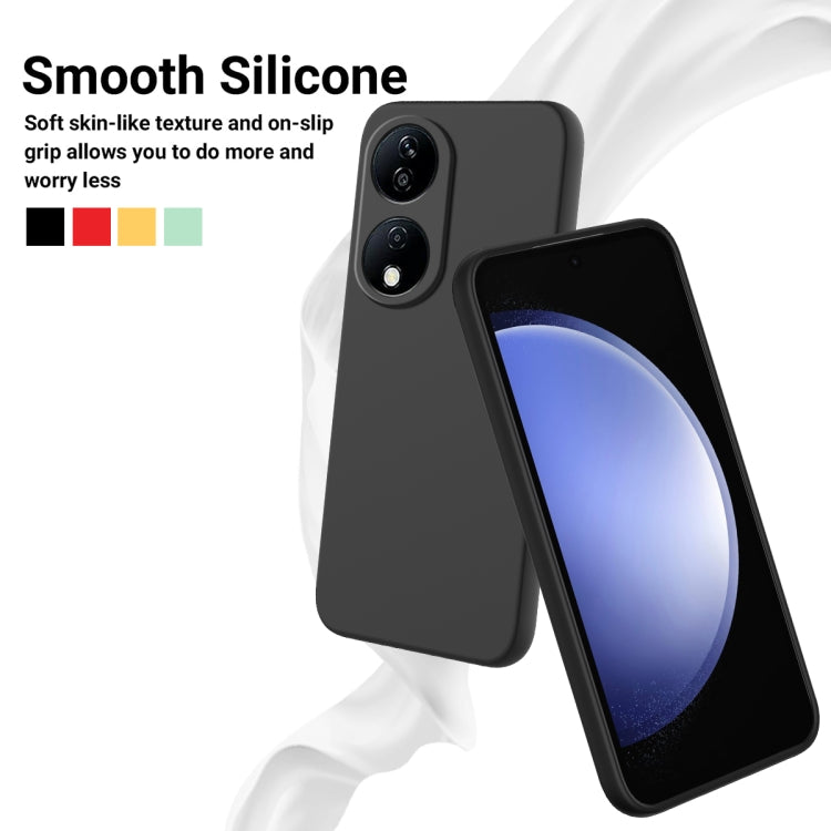 For Honor 90 Smart Pure Color Liquid Silicone Shockproof Phone Case(Black)