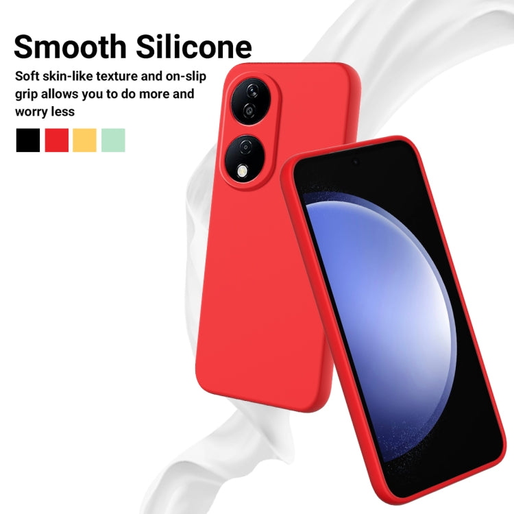 For Honor 90 Smart Pure Color Liquid Silicone Shockproof Phone Case(Red)
