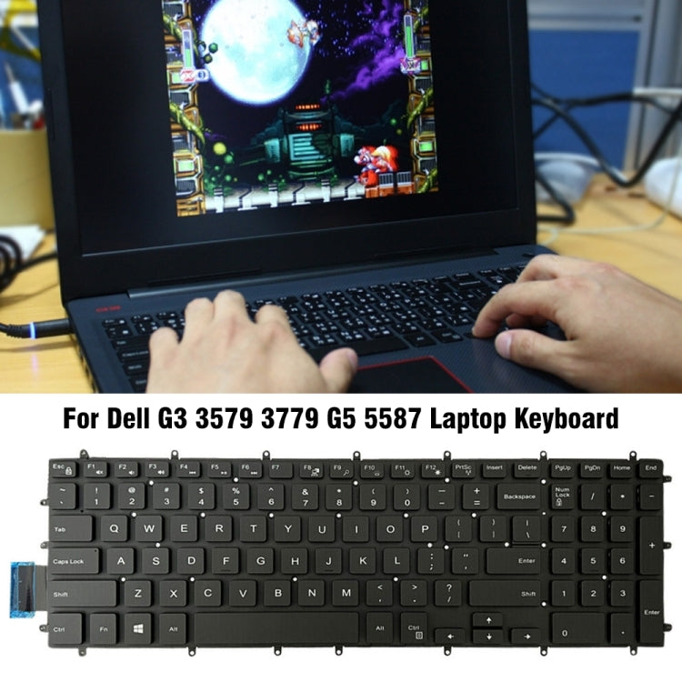 US Version White Word Laptop Keyboard For Dell G3 3579 3779 / G5 5587 / G7 7588(Black)