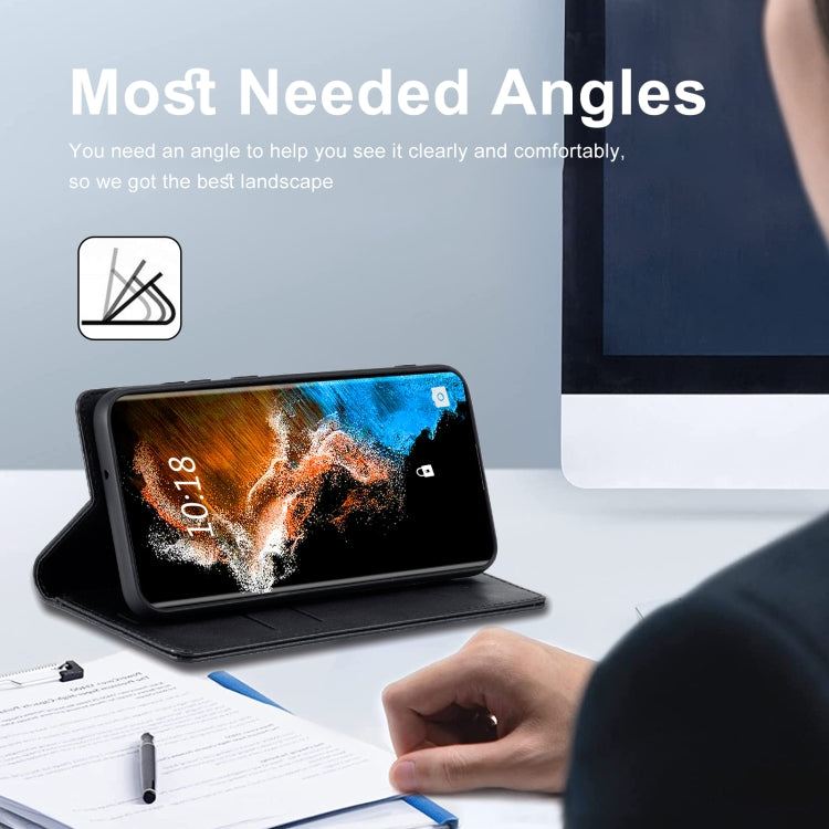 For Samsung Galaxy S24 LC.IMEEKE RFID Anti-theft Leather Phone Case(Black)