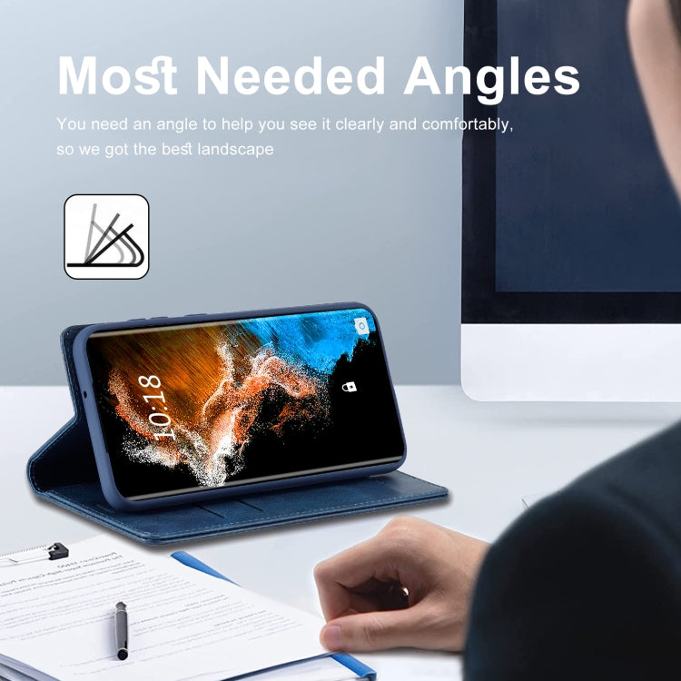 For Samsung Galaxy S24 LC.IMEEKE RFID Anti-theft Leather Phone Case(Blue)