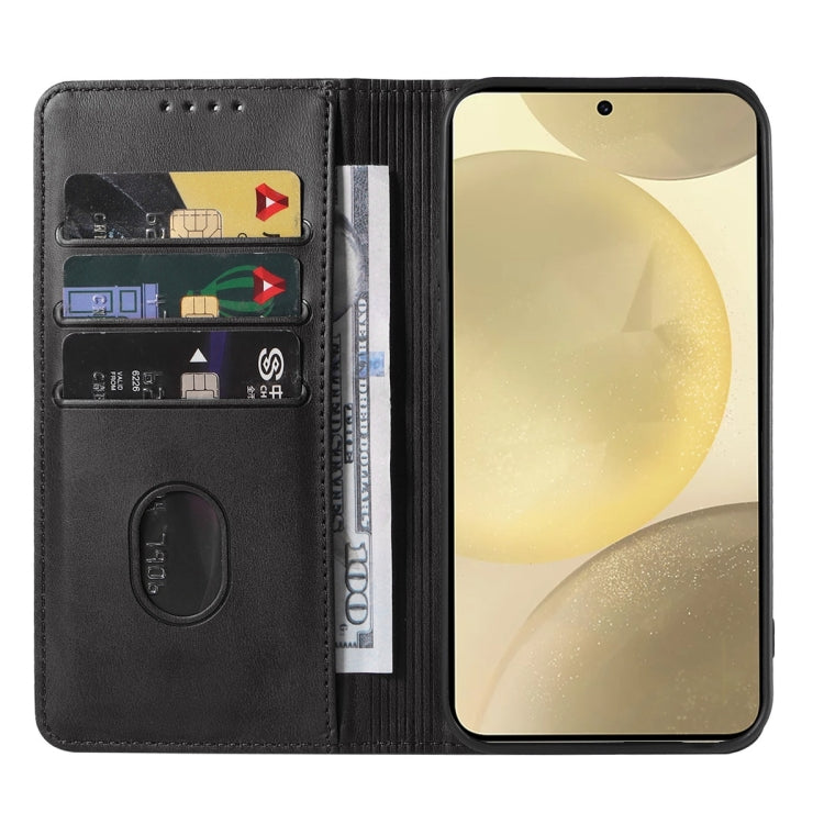 For Samsung Galaxy S24 5G Magnetic Closure Leather Phone Case(Black)