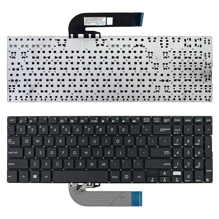 For ASUS TP500 TP500L TP500LA/LB TP500LN US Version Laptop Keyboard(Black)