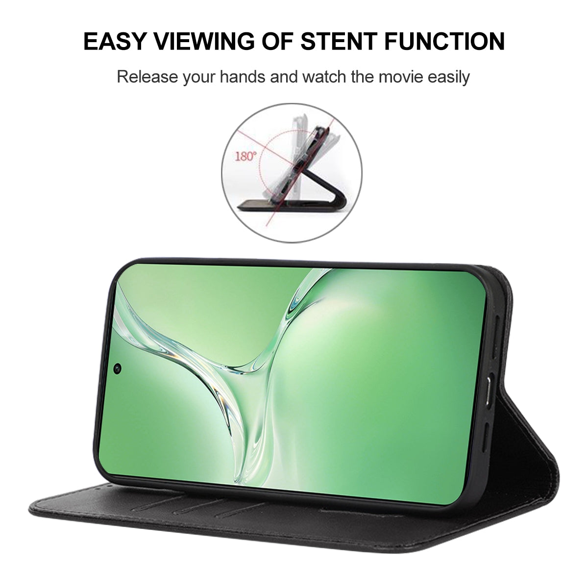 For OPPO K12 Magnetic Closure Leather Phone Case(Black)