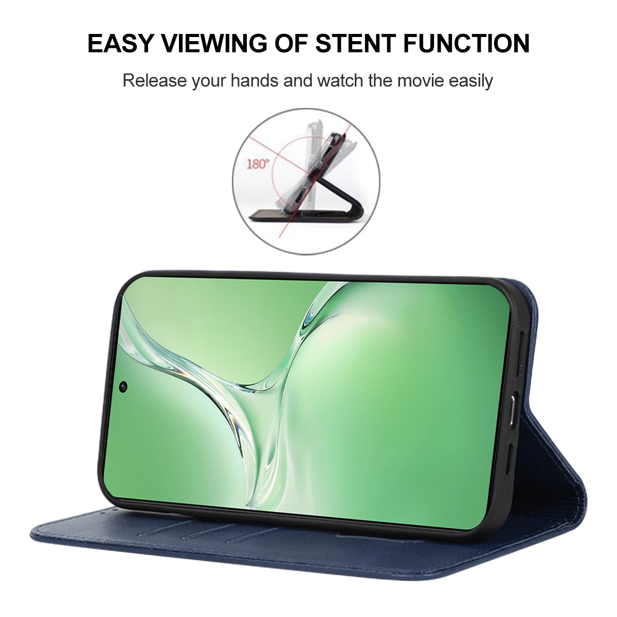 For OPPO K12 Magnetic Closure Leather Phone Case(Blue)