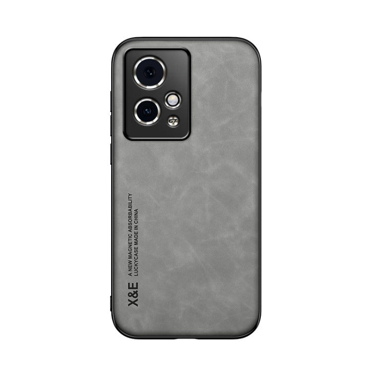 For Honor 90 GT Skin Feel Magnetic Leather Back Phone Case(Light Grey)