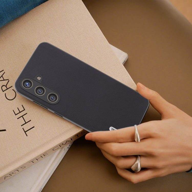 For Samsung Galaxy S24 5G ABEEL Arashi Texture PU Phone Case(Black)