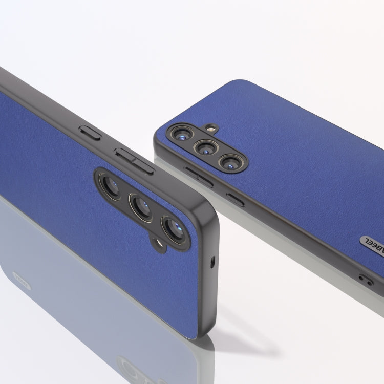 For Samsung Galaxy S24 5G ABEEL Arashi Texture PU Phone Case(Deep Sea)