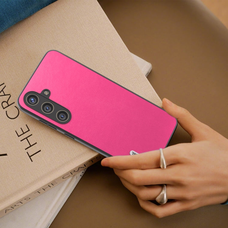 For Samsung Galaxy S24 5G ABEEL Arashi Texture PU Phone Case(Rose Red)