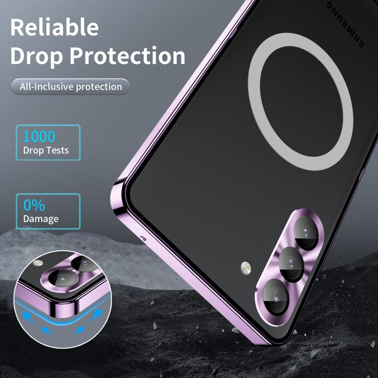 For Samsung Galaxy S24 5G MagSafe Magnetic Frosted Metal Phone Case(Purple)