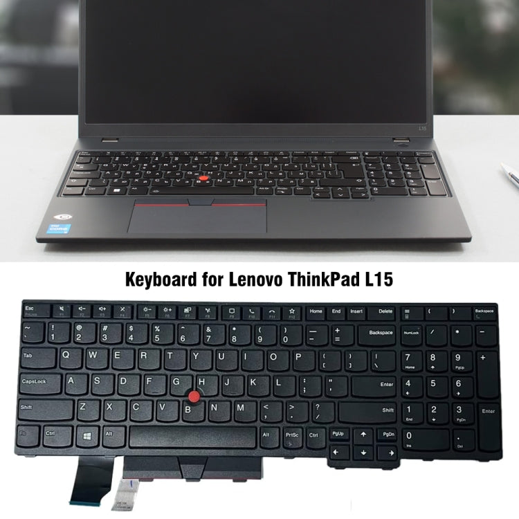 For Lenovo ThinkPad L15 20U3 20U4 20U7 20U8 US Version Laptop Keyboard