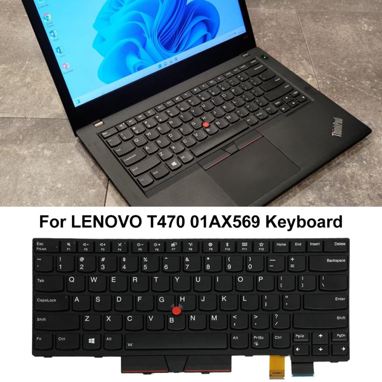 For Lenovo T470 01AX569 US Version Laptop Keyboard