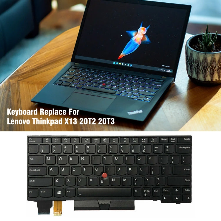 For Lenovo ThinkPad X13 20T2 20T3 20UF US Version Backlight Laptop Keyboard