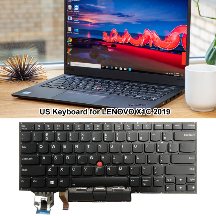 For Lenovo X1C 2019 US Version Backlight Laptop Keyboard
