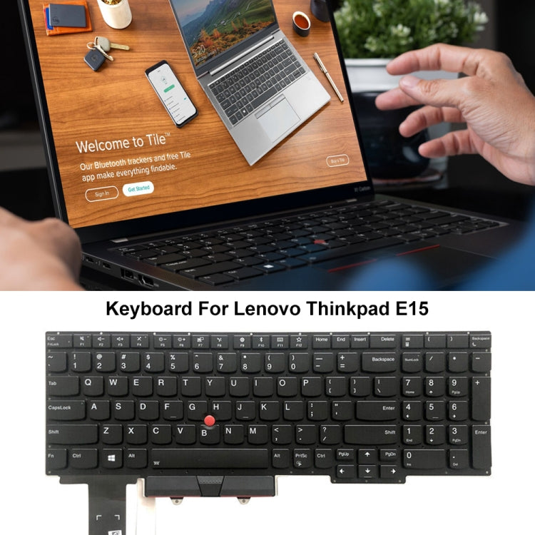 For Lenovo Thinkpad E15 US Version Backlight Laptop Keyboard
