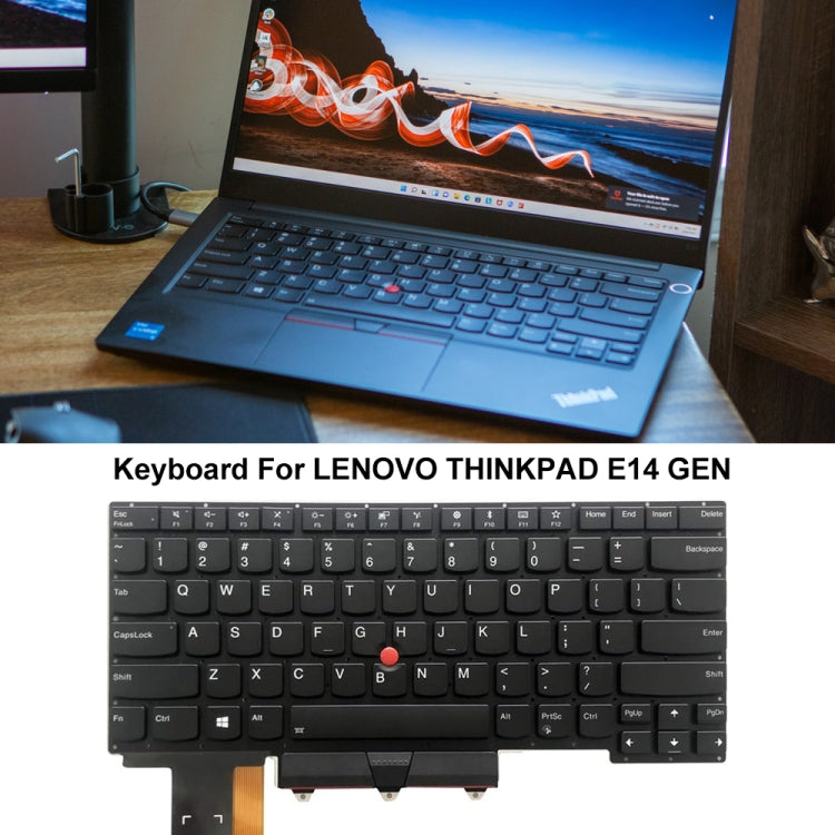 For Lenovo Thinkpad E14 GEN 1 2 US Version Backlight Laptop Keyboard