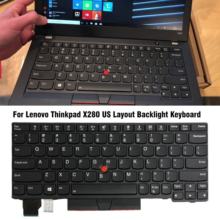 For Lenovo Thinkpad X280 20KF / Yoga 20R5 US Version Backlight Laptop Keyboard
