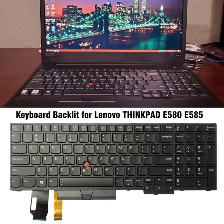 For Lenovo Thinkpad E580 E585 L580 E590 US Version Backlight Laptop Keyboard