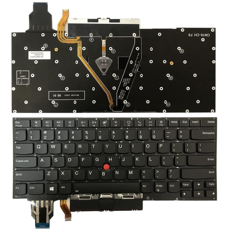 For Lenovo ThinkPad 2019 2020 X1 Carbon US Version Backlight Laptop Keyboard