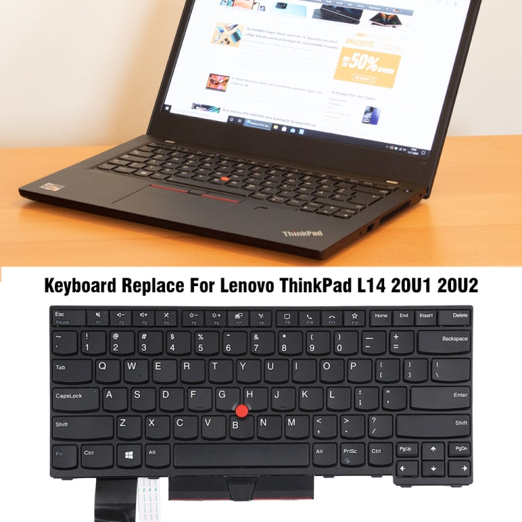 For Lenovo ThinkPad L14 20U1 20U2 Backlight Laptop Keyboard