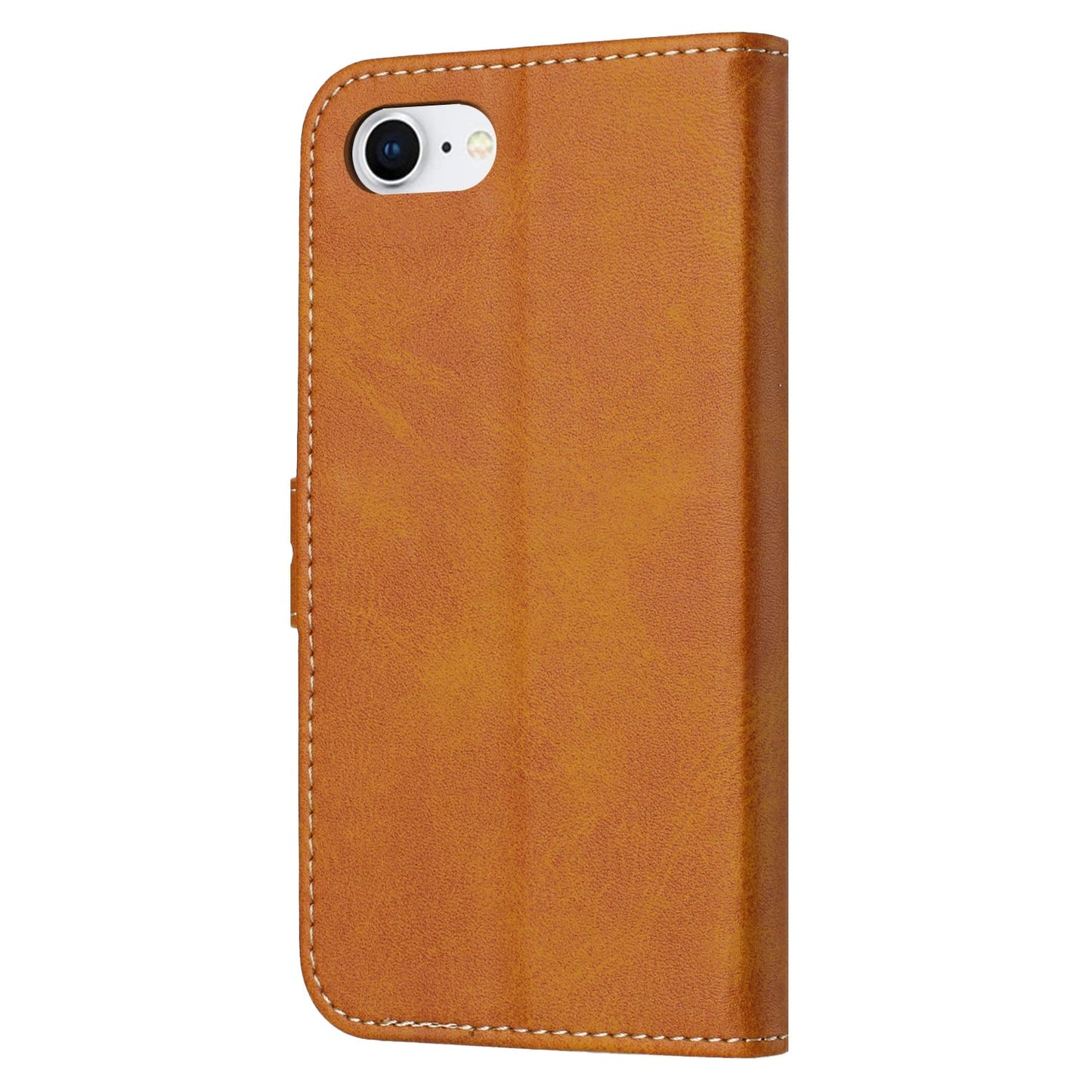 For iPhone 16e Embossed Happy Cat Pattern Flip Leather Phone Case(Yellow)