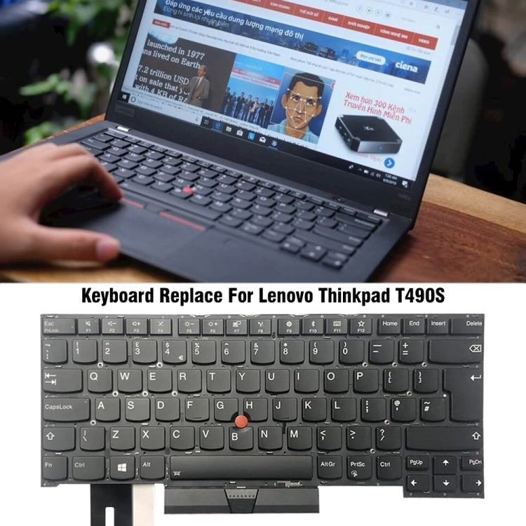 For Lenovo Thinkpad T490S 20NX 20NY UK Version Laptop Keyboard